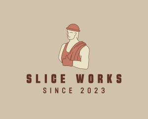 Construction Worker Man logo design