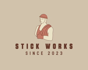 Construction Worker Man logo design