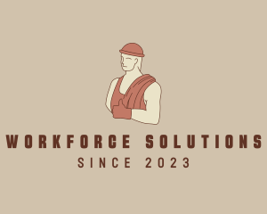 Construction Worker Man logo design