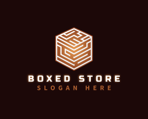 Digital Box Puzzle logo design