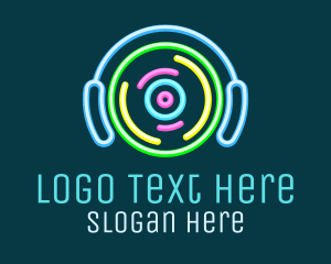 Neon Vynil & Headphones logo