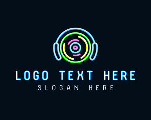 Neon Vynil & Headphones logo