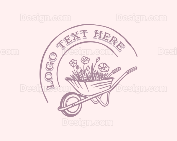 Lawn Wheelbarrow Garden Logo