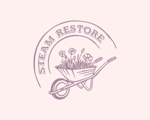 Lawn Wheelbarrow Garden Logo