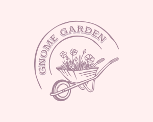 Lawn Wheelbarrow Garden logo design