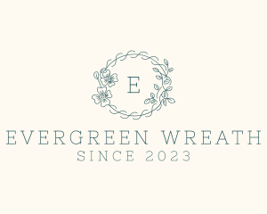 Eco Flower Vine Garland logo design