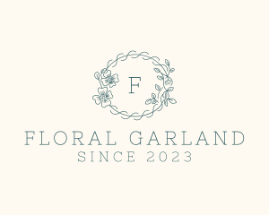 Eco Flower Vine Garland logo design