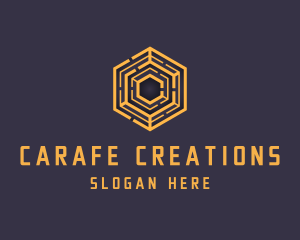 Hexagon Maze Pattern logo design