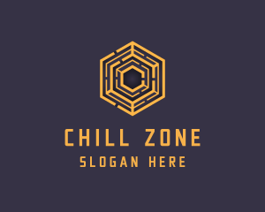 Hexagon Maze Pattern logo design