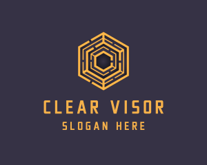 Hexagon Maze Pattern logo design