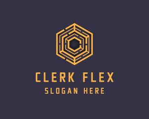 Hexagon Maze Pattern logo design