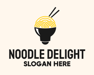 Ramen Noodles Bulb logo