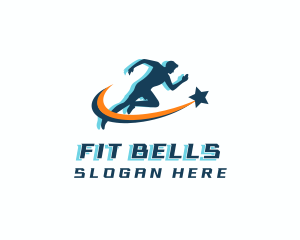 Fitness Runner Man logo design