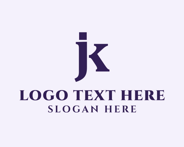 Letter Jk logo example 4