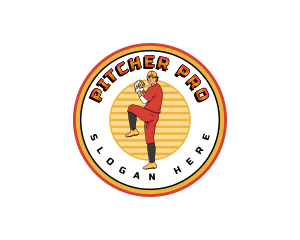 Baseball Pitcher League logo