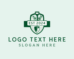 Shovel Landscaping Gardening Logo