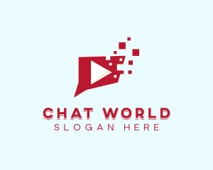 Video Chat Messenger logo design