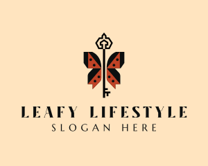 Lifestyle Butterfly Key logo design