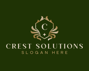 Luxury Crest Floral logo design