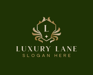 Luxury Crest Floral logo design