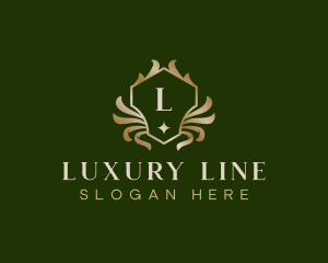 Luxury Crest Floral logo design