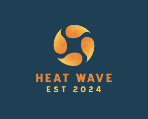 Heating Ventilation Circulate  logo design