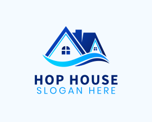 House Wave Realtor logo design