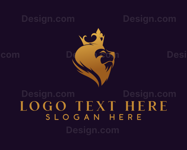 Luxury Wild Lion Logo