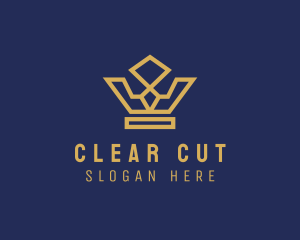 Elegant Geometric Crown  logo design