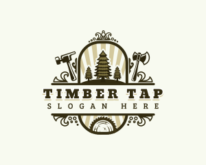 Timber Woodwork  Carpentry logo design