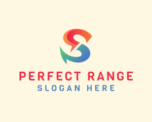 Colorful Fish Hook Letter S  logo design