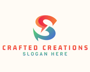 Gradient Hook Letter S  logo design