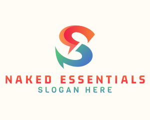 Gradient Hook Letter S  logo design