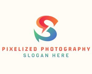 Gradient Hook Letter S  logo design