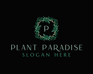 Plant Wreath Floral logo design