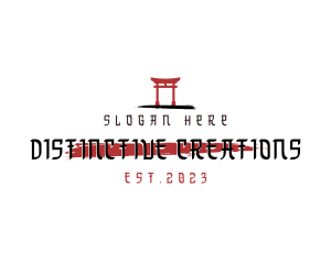 Asian Japanese Shrine logo design