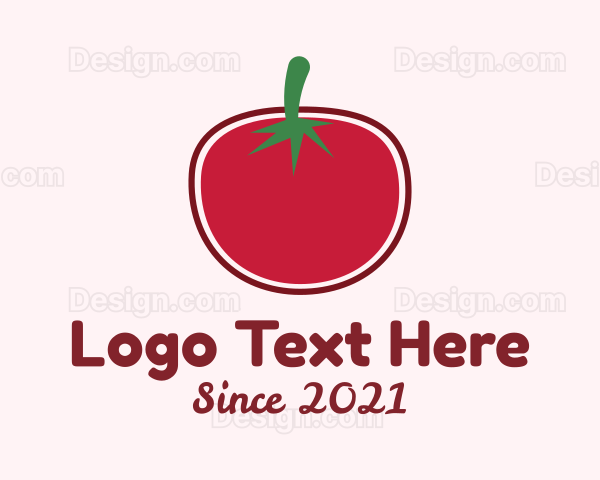 Minimalist Red Tomato Logo