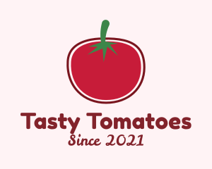 Minimalist Red Tomato  logo design