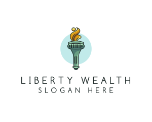 Statue Of Liberty Torch logo design