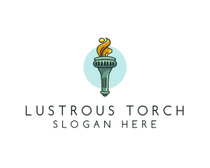 Statue Of Liberty Torch logo design