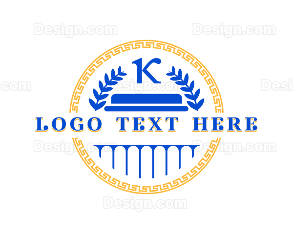 Greek Wreath Letter K Logo