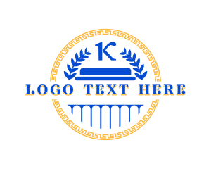 Greek Wreath Letter K logo