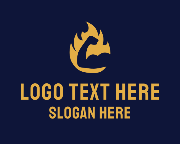 Burn logo example 1