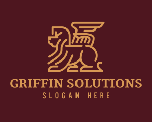 Luxury Lion Griffin Investment logo design