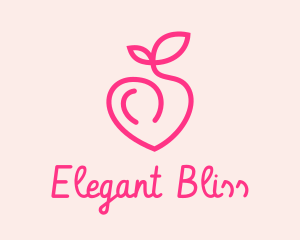 Pink Peach Fruit  logo
