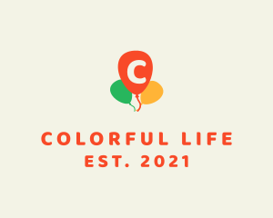 Colorful Party Balloon logo design