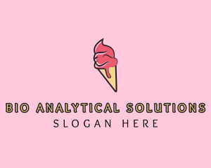 Melting Ice Cream Cone  logo design