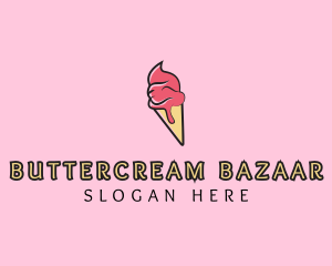 Melting Ice Cream Cone  logo