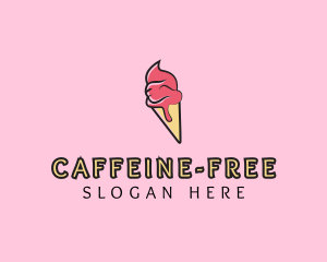 Melting Ice Cream Cone  logo design