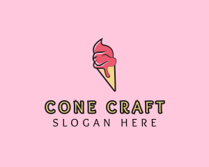 Melting Ice Cream Cone  logo